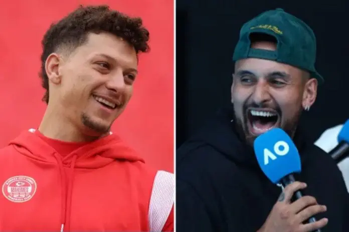 Patrick Mahomes and Nick Kyrgios