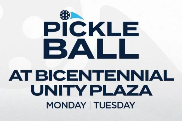 Pickleball Arrives at Bicentennial Unity Plaza