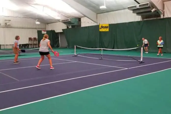 Pickleball Players Challenge Flossmoor Park