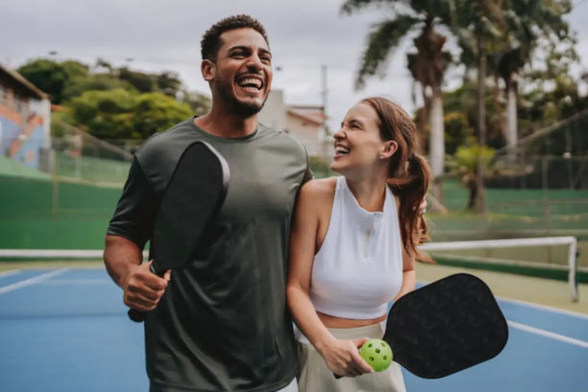 people enjoying pickleball