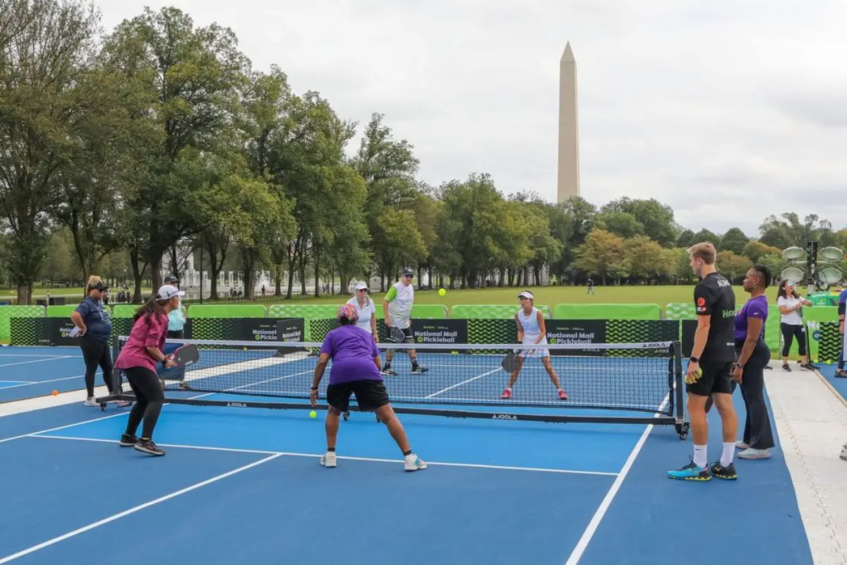 Playing Pickleball Among Monuments