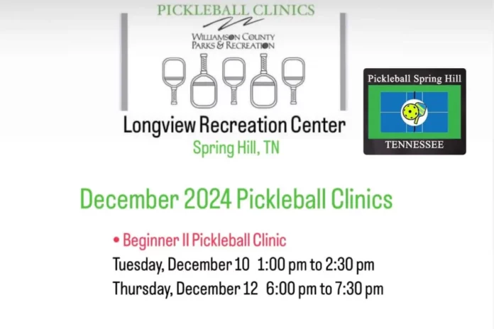 Pickleball Clinic in Spring Hill  Pickleball Clinic in Spring Hill