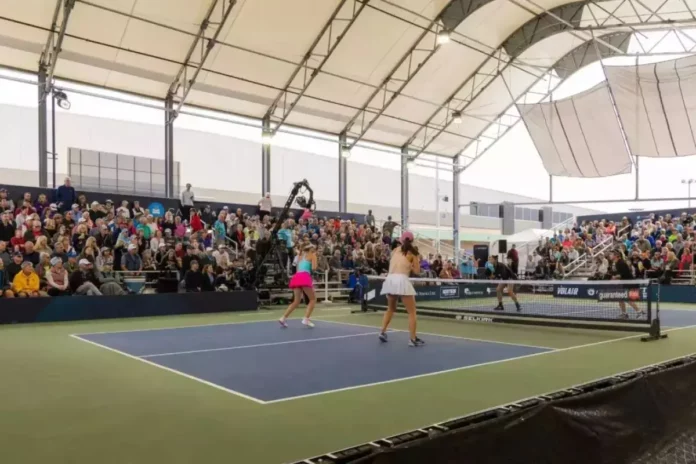 Young Female Pickleball Players Ready