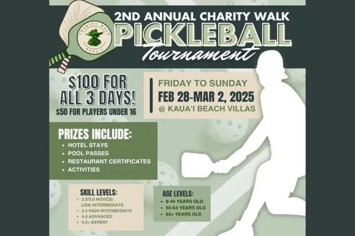 2nd Annual Charity Walk Pickleball Tournament