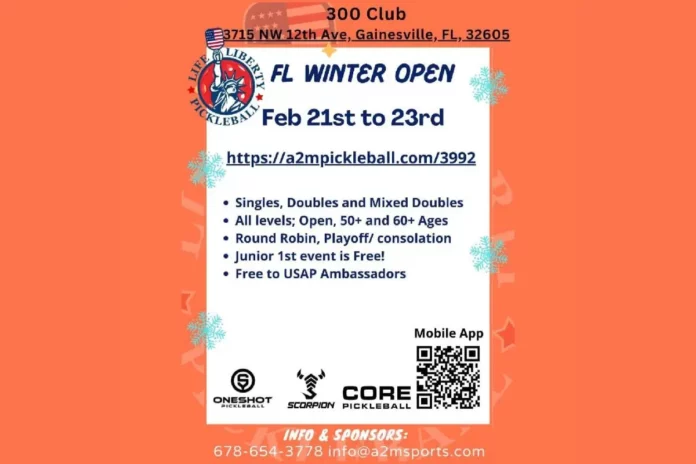 FL Winter Open Pickleball Tournament FL Winter Open Pickleball Tournament