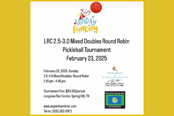 LRC 2.5-3.0 Mixed Doubles Round Robin Tournament