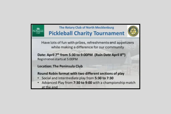 Rotary Club's Pickleball Event