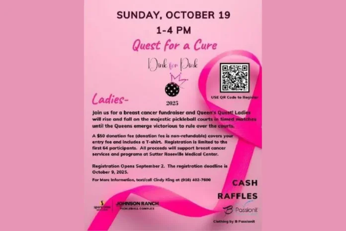 Dink for Pink Pickleball Fundraiser