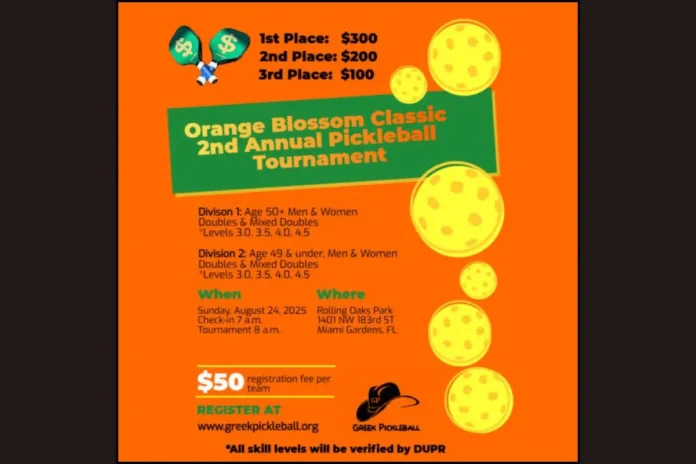Orange Blossom Classic Pickleball Tournament Miami