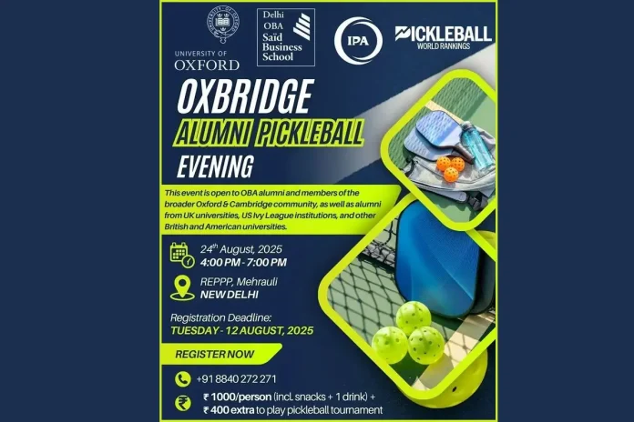 Oxbridge Alumni Pickleball Tournament India