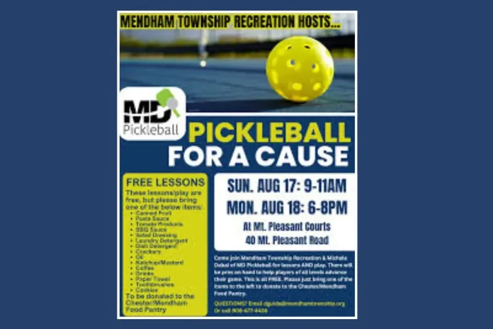 Pickleball For A Cause Event Mendham