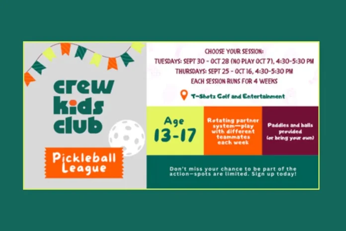 Crew Kids Club Pickleball League Launch