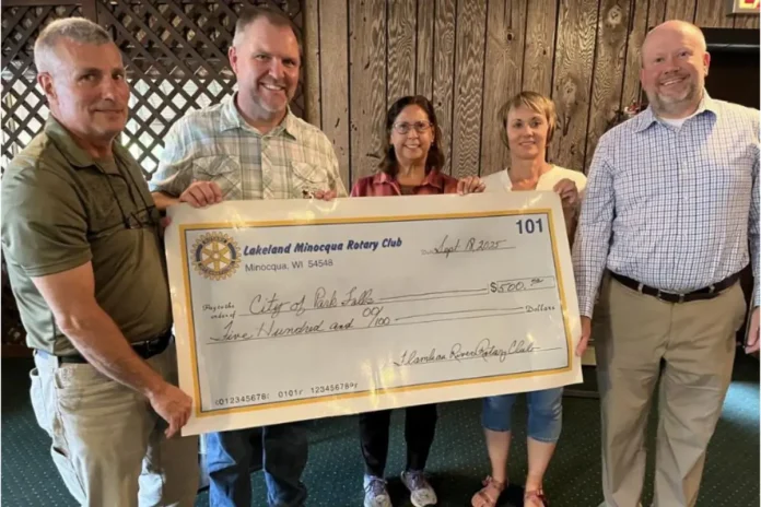 Flambeau River Rotary Club Pickleball Donation