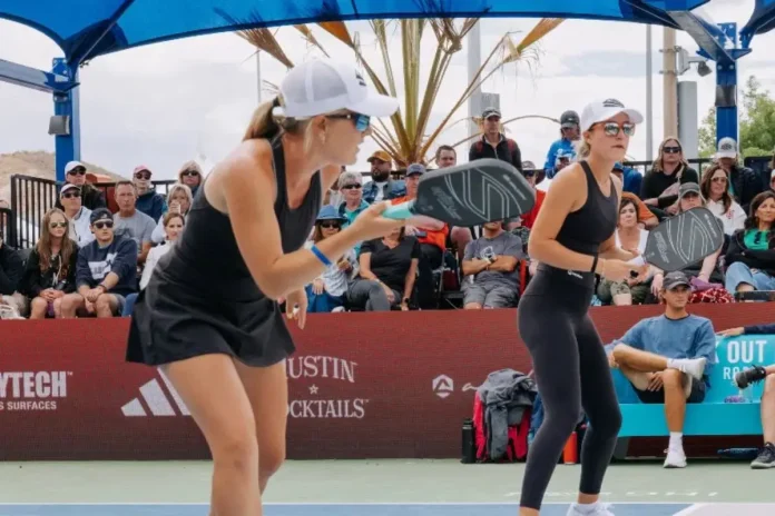 Maggie Brascia and Mary Brascia Pickleball Rally
