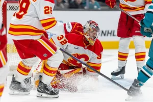 Dustin Wolf’s 34 Saves Lead Flames to Win Against Sharks