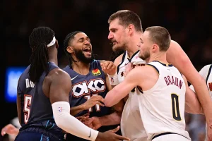 Nikola Jokić Erupts After Dirty Trip in Nuggets-Thunder Clash