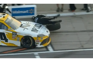 Taylor Gray Hits Crew Member on Pit Road but Crew OK