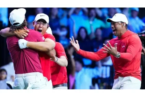 Tiger Woods Celebrates Tom Kim’s TGL Hole-in-One Like 2005 Masters